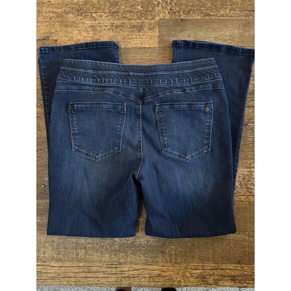 Democracy "Ab"solution Indigo High Rise Itty Bitty Boot Glider Jeans Size 16 - Picture 4 of 11